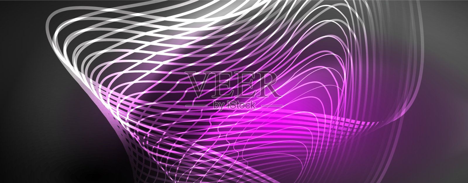 闪亮的霓虹灯波动态电力运动能量插画图片素材