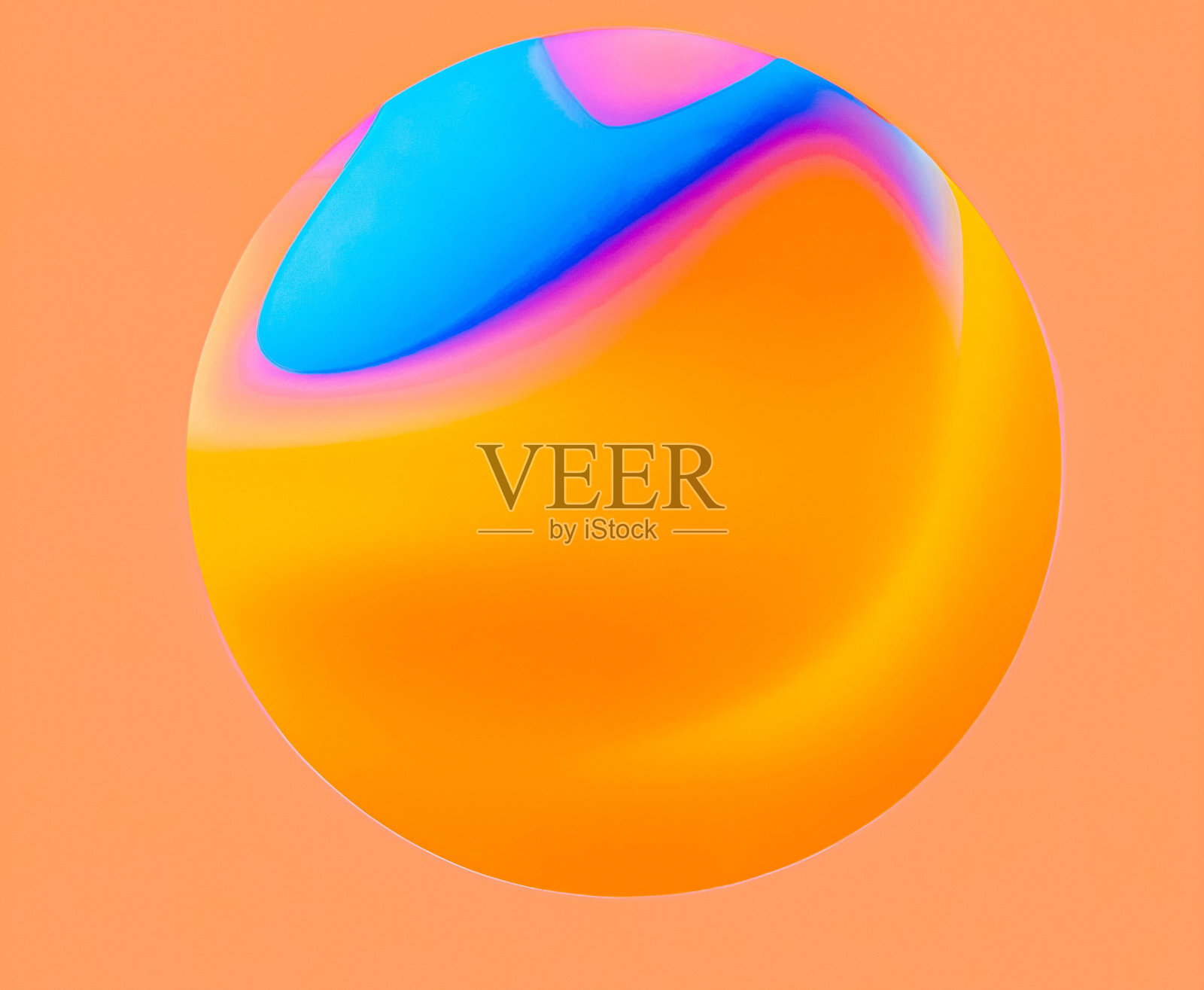 渐变彩色球体的风格照片摄影图片