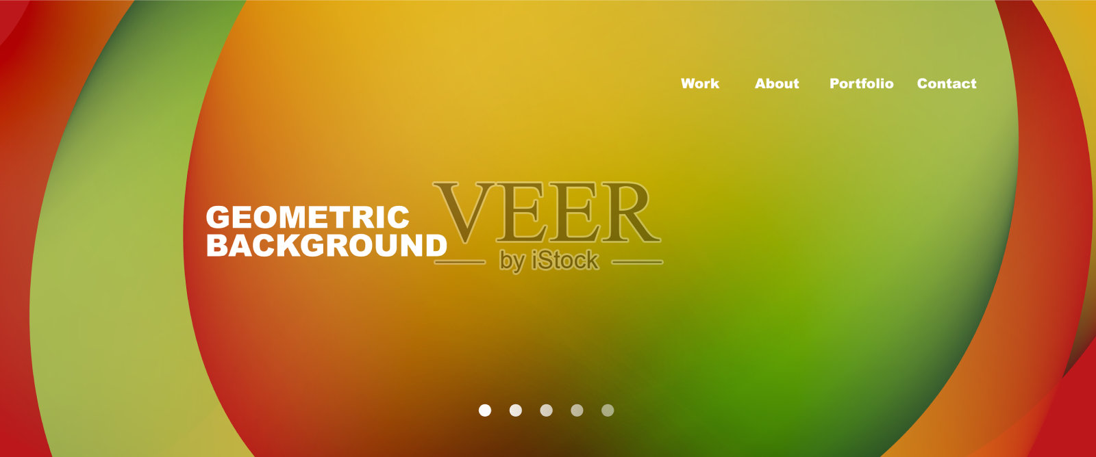 液体形状与流动梯度颜色圆形插画图片素材