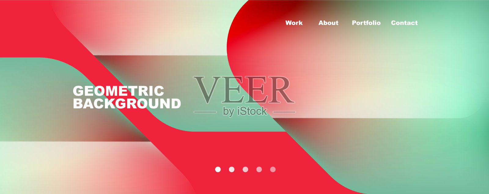 几何流体形状与液体颜色抽象插画图片素材