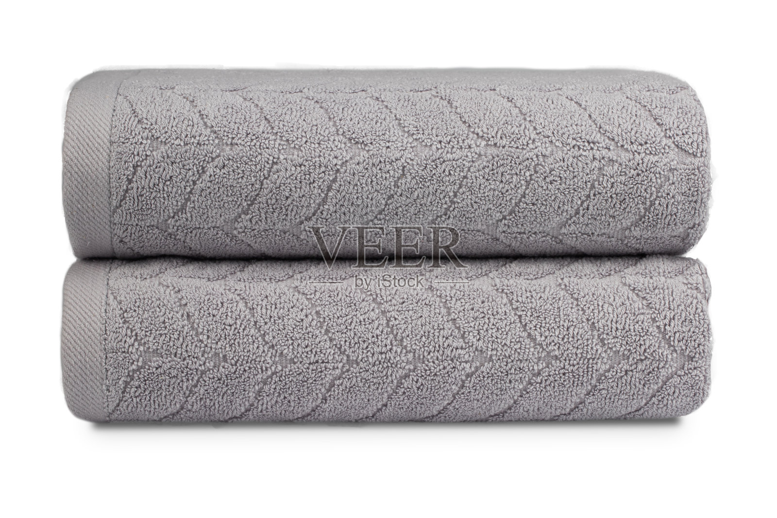 多色毛巾布浴巾,孤立在白色背景上照片摄影图片