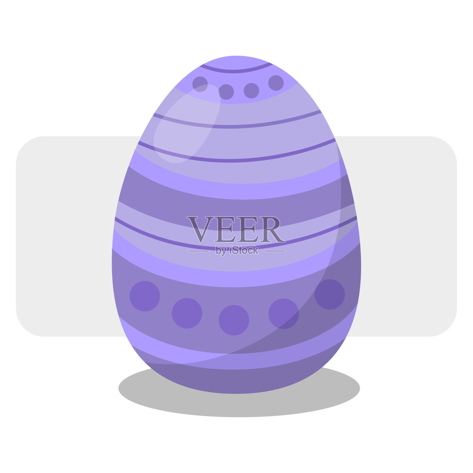 一个卡通彩蛋。节日的海报。春天的装饰。插图。股票的形象。插画图片素材