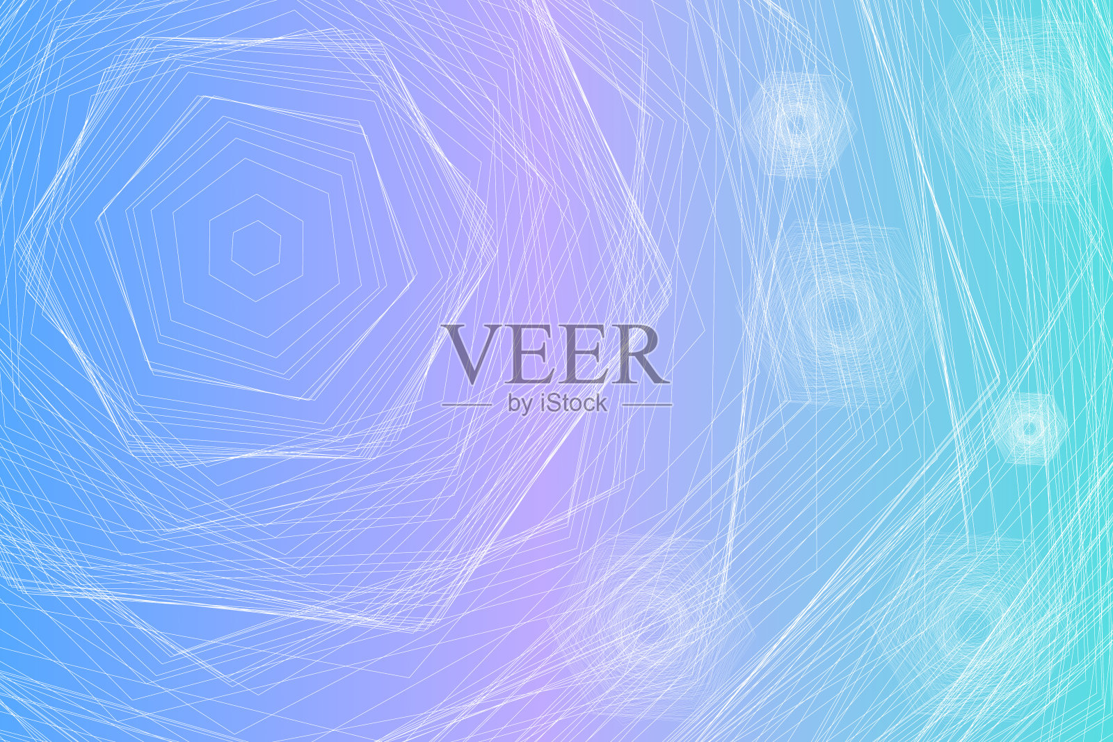 渐变背景与抽象多边形,重复的数字。矢量模式插画图片素材