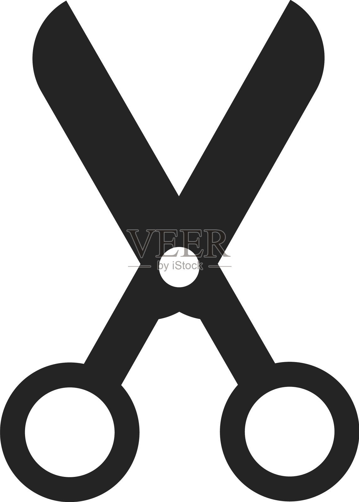 剪刀黑色图标刀具刀片符号设计元素图片