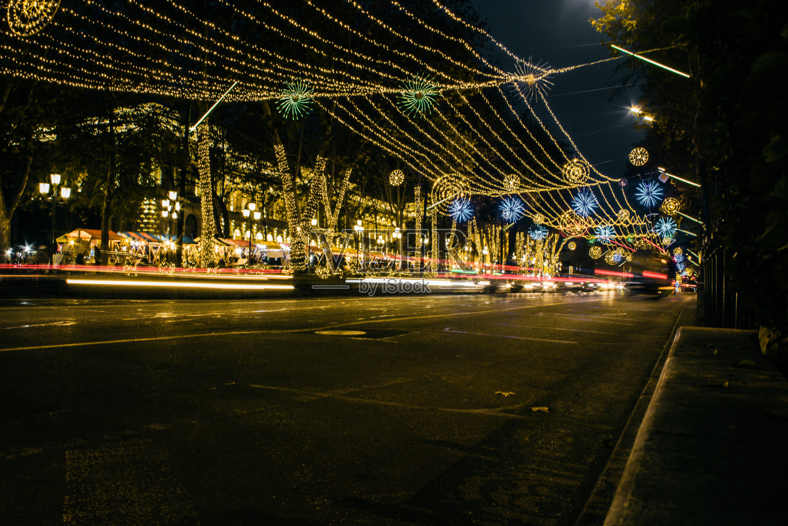 圣诞街灯照片摄影图片