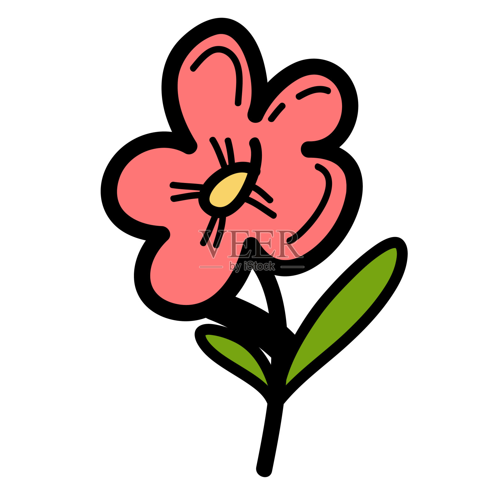 手绘花卉插图,矢量插画图片素材