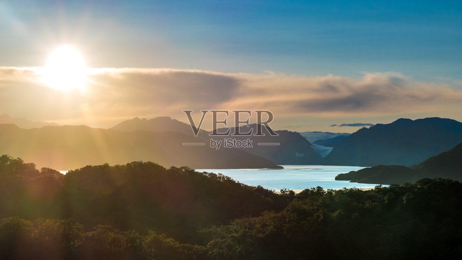 英国苏格兰自然景观的鸟瞰图照片摄影图片