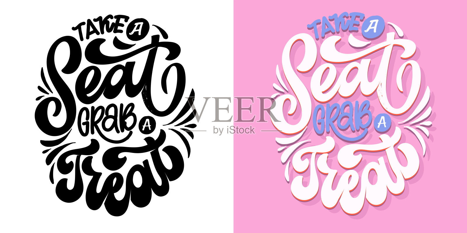 可爱的手绘涂鸦字母明信片,t恤设计,马克杯打印,社交媒体模板。插画图片素材