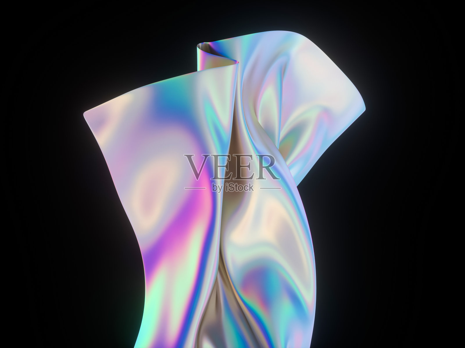 美丽时尚光滑优雅全息光面布。照片摄影图片