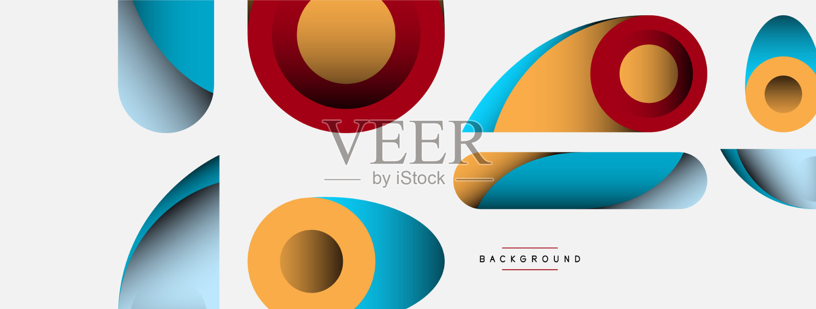 抽象背景最小几何圆插画图片素材