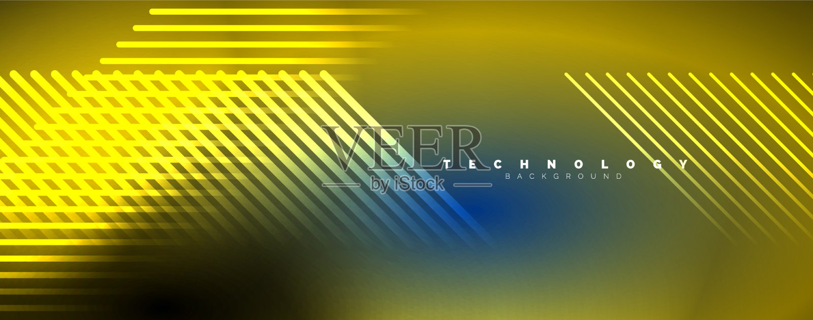 霓虹灯闪闪发光抽象线条光束插画图片素材