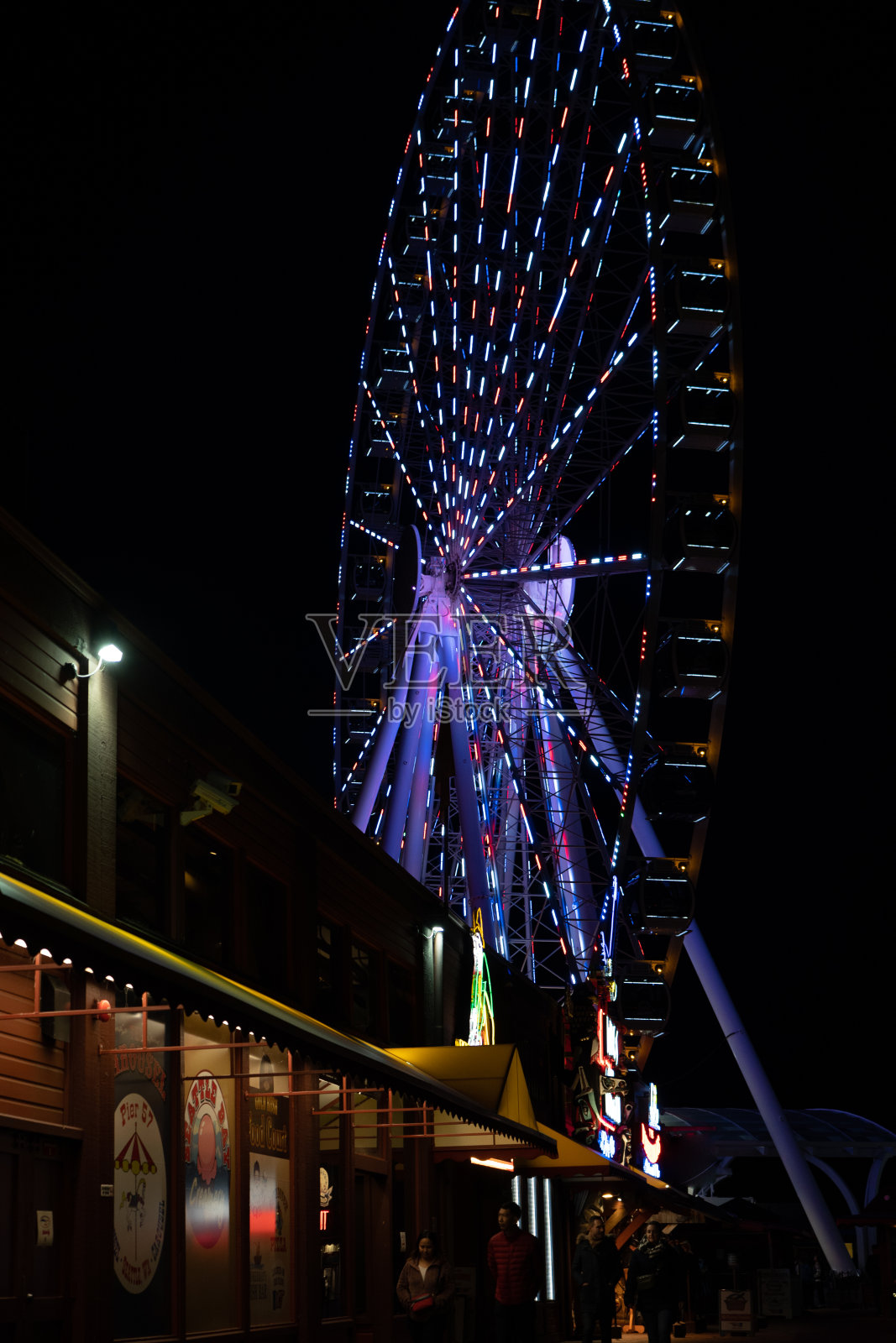 西雅图摩天轮照片摄影图片
