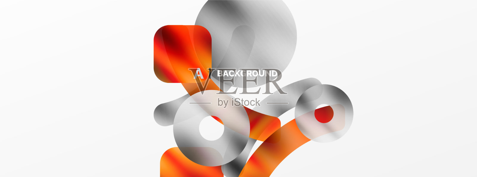 金属光泽几何表面圆形插画图片素材