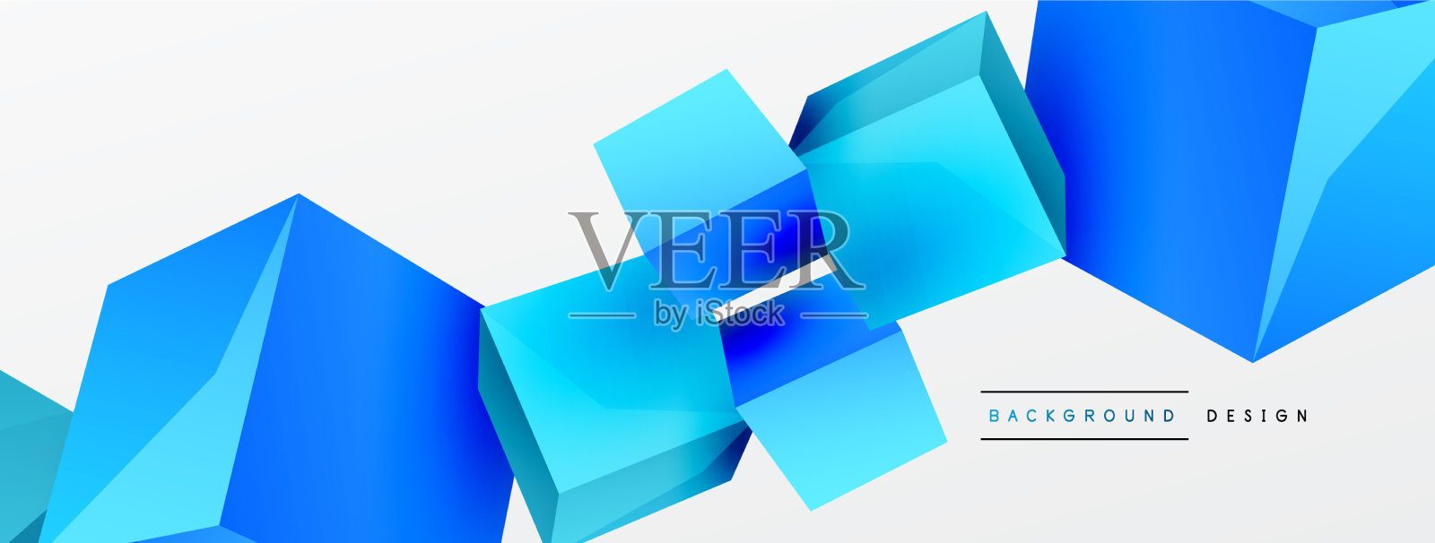 三维立方体抽象背景组成插画图片素材