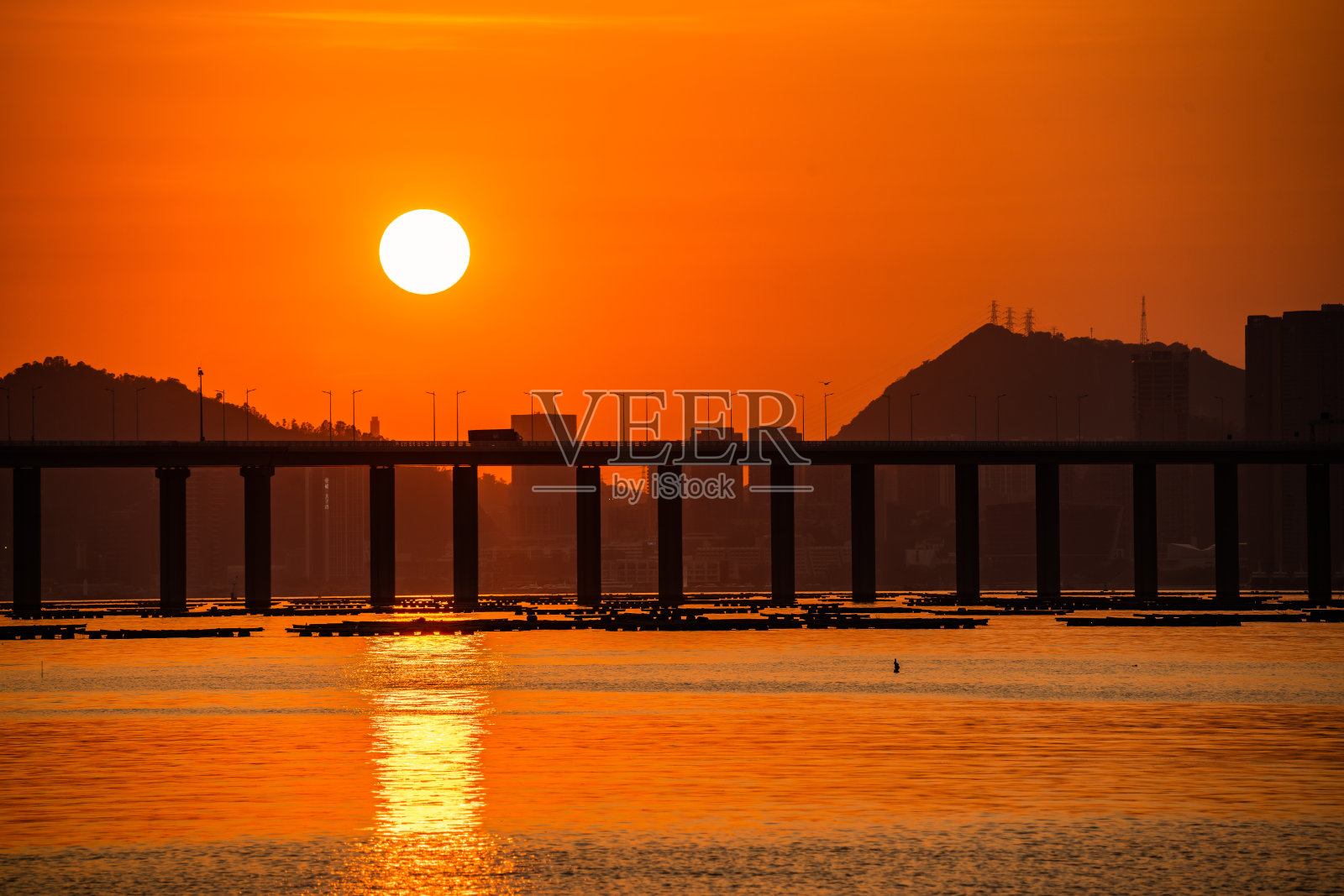 流浮山及海岸景色照片摄影图片