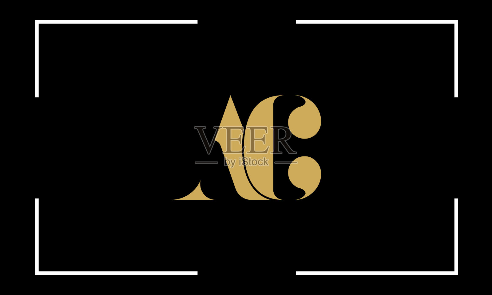 CA, AC抽象字母标志字母组合插画图片素材