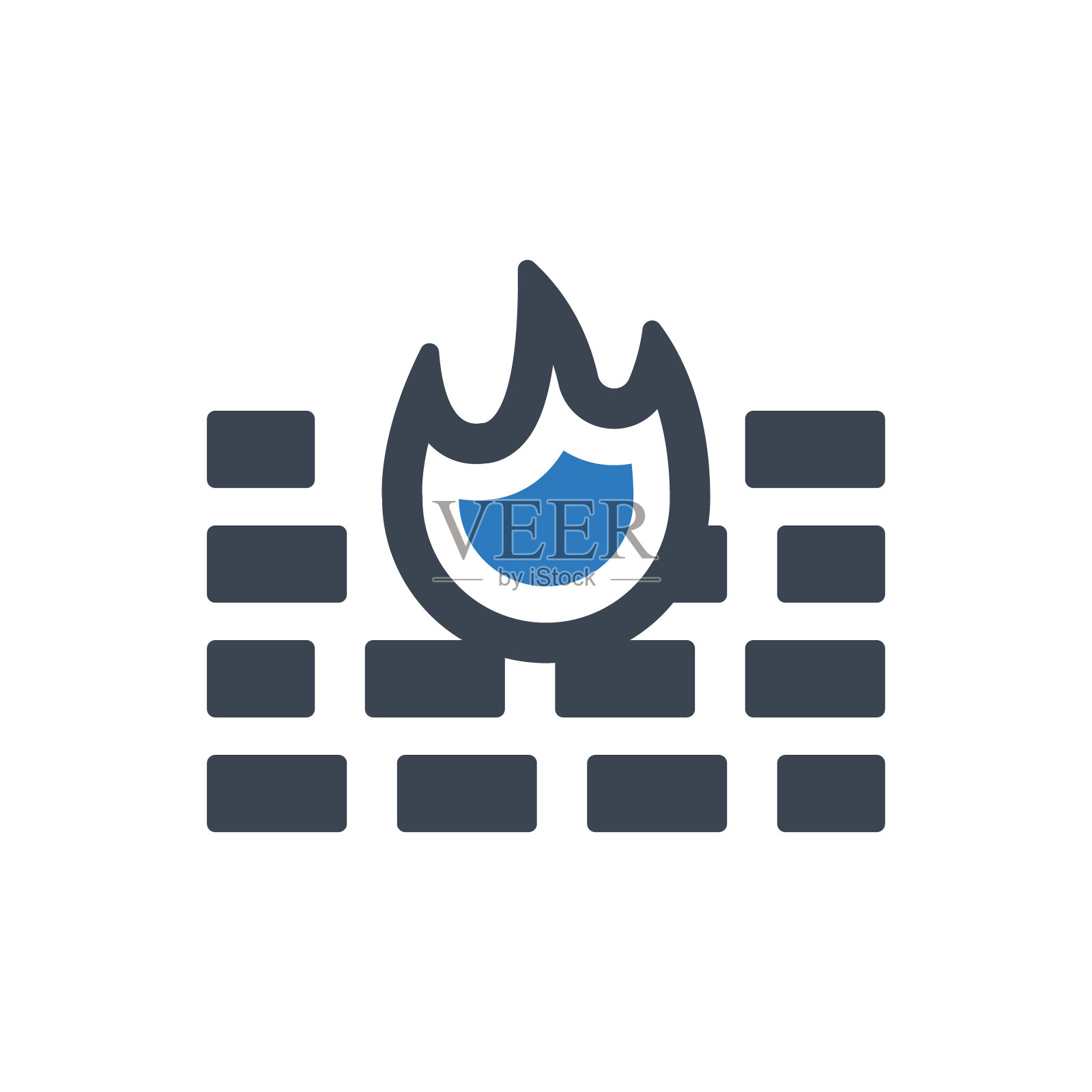 防火墙保护图标插画图片素材