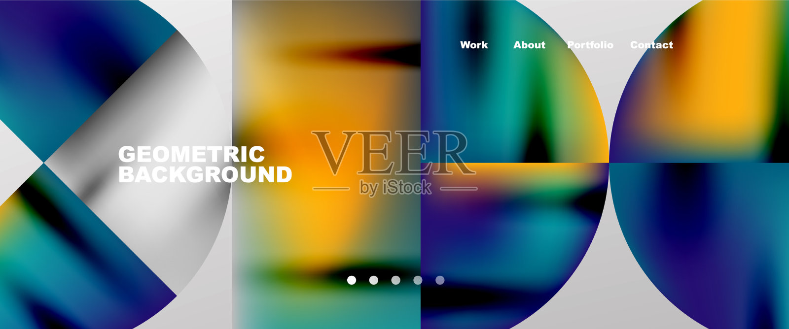 重叠的圆圈抽象背景模板插画图片素材