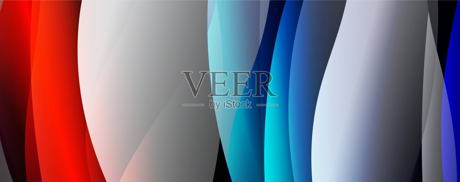 带有动态波线的流体颜色梯度插画图片素材