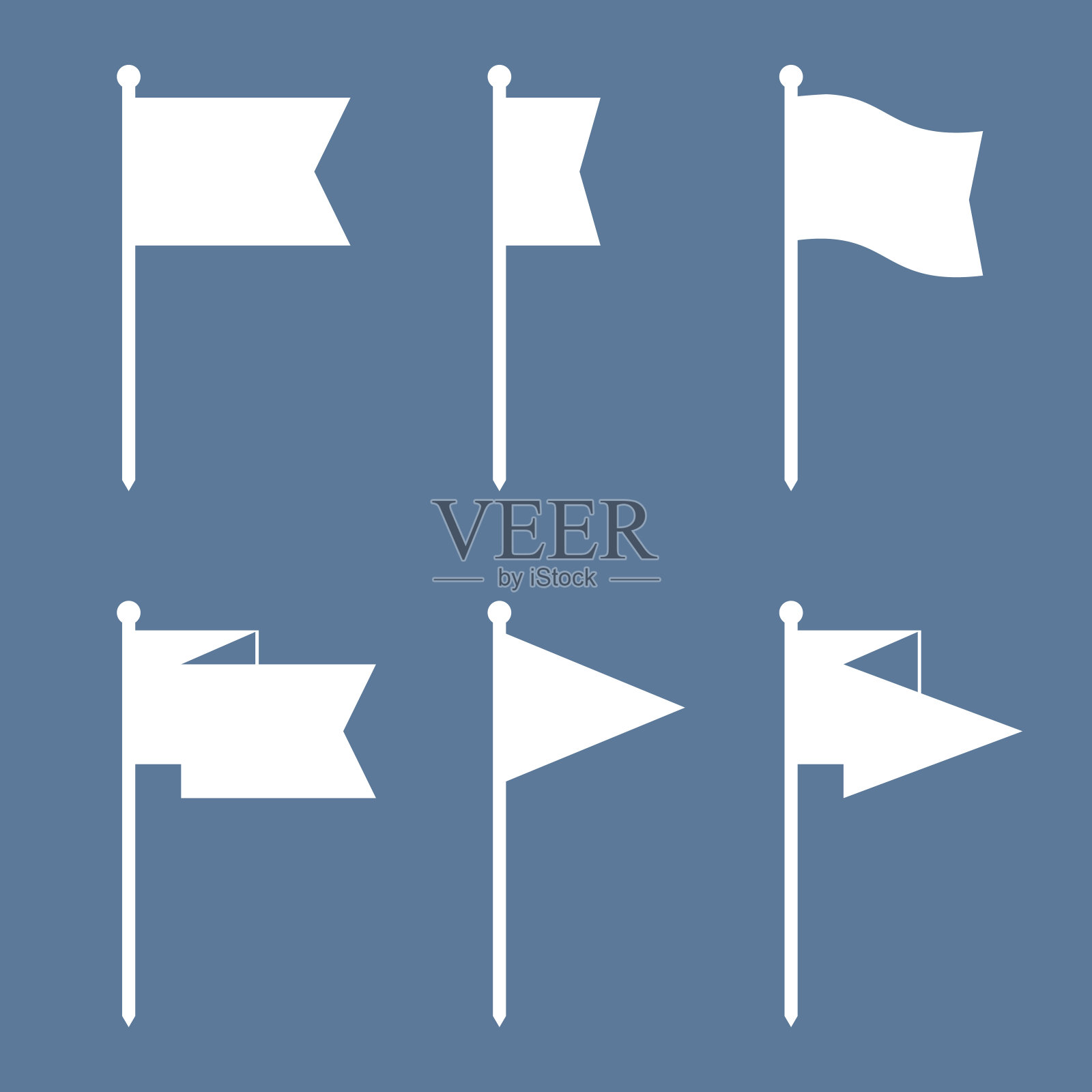 标志针矢量平面图标集插画图片素材