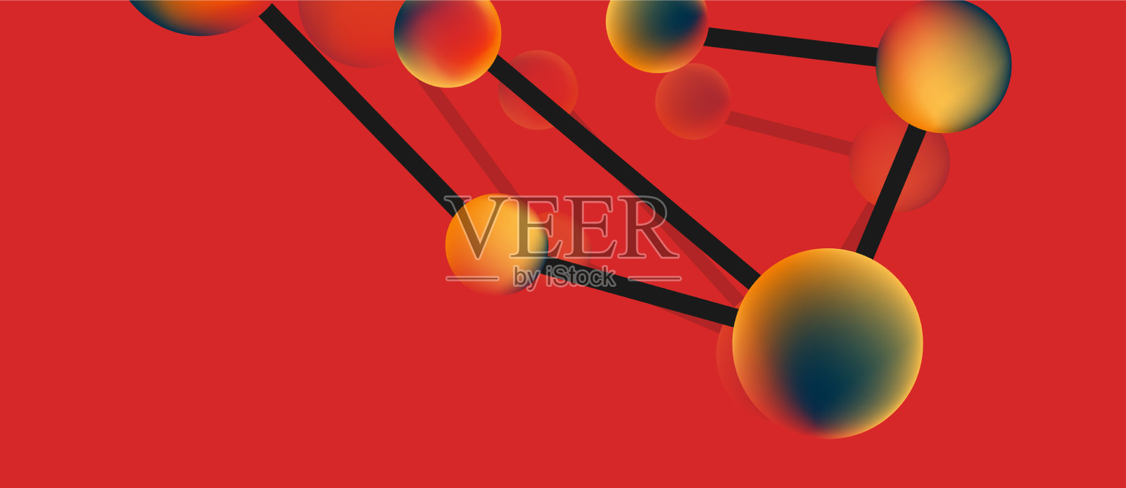 线点连接几何抽象插画图片素材