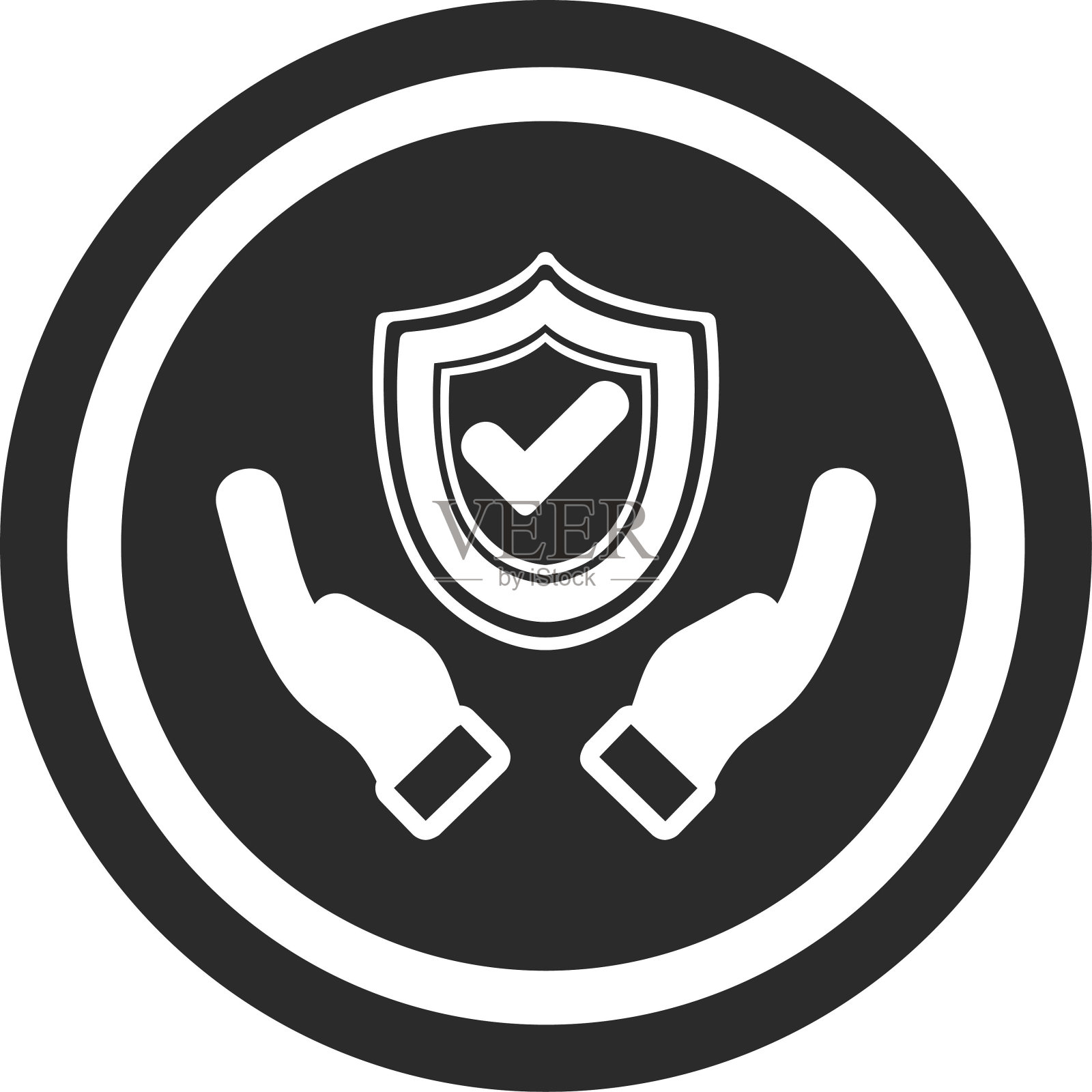 信任图标,保护图标,通信图标,蓝色矢量插画图片素材