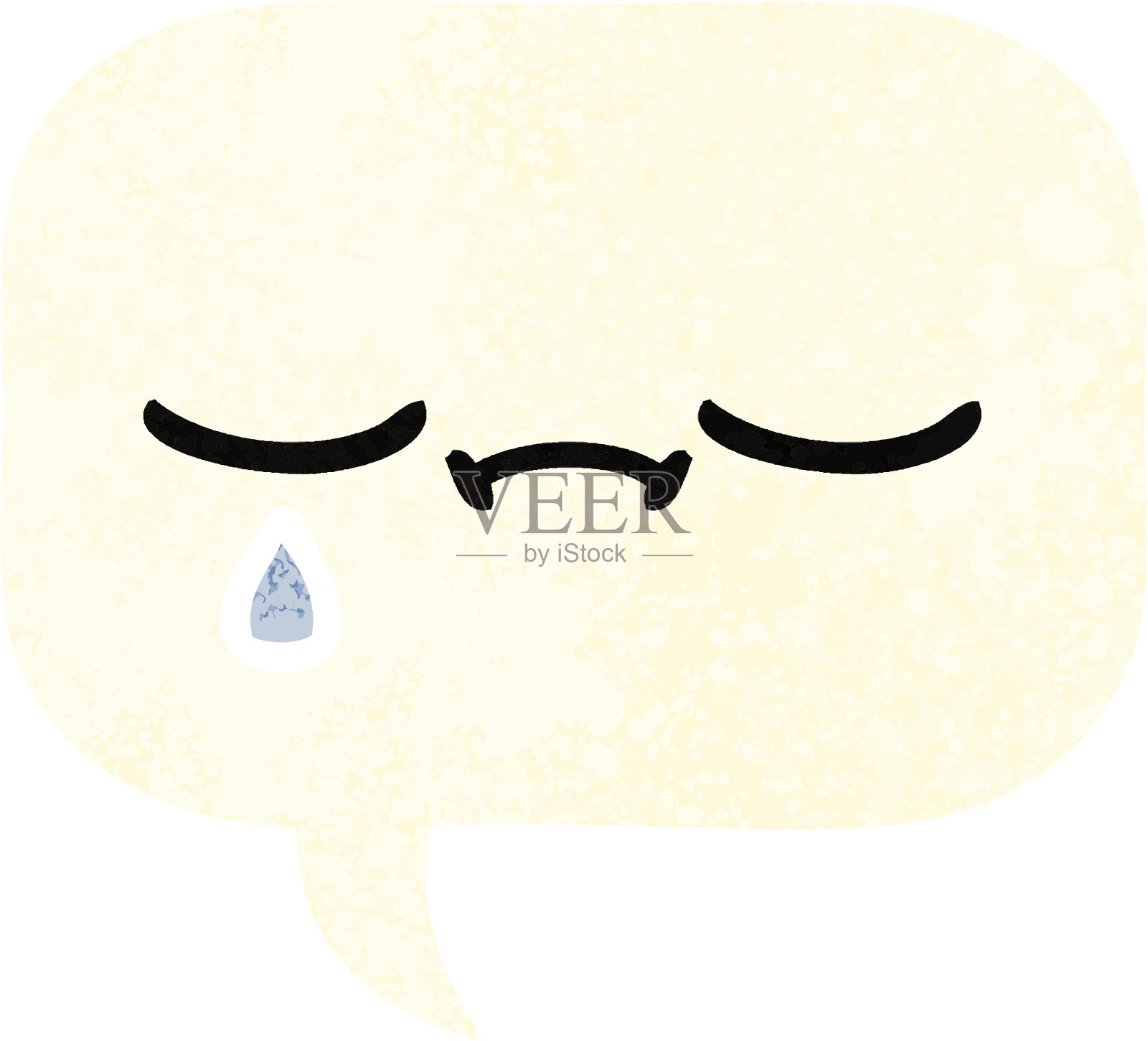 复古插画风格的卡通演讲泡泡插画图片素材