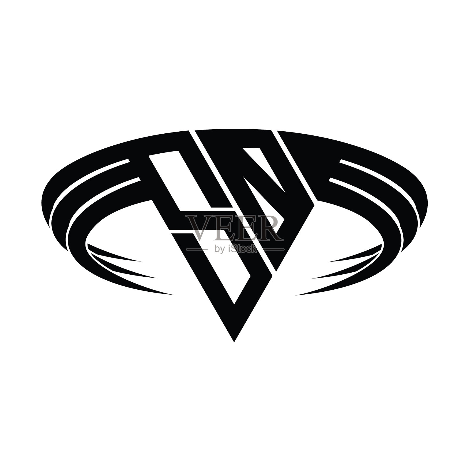 所以标志字母字母字母与三角形切片插画图片素材