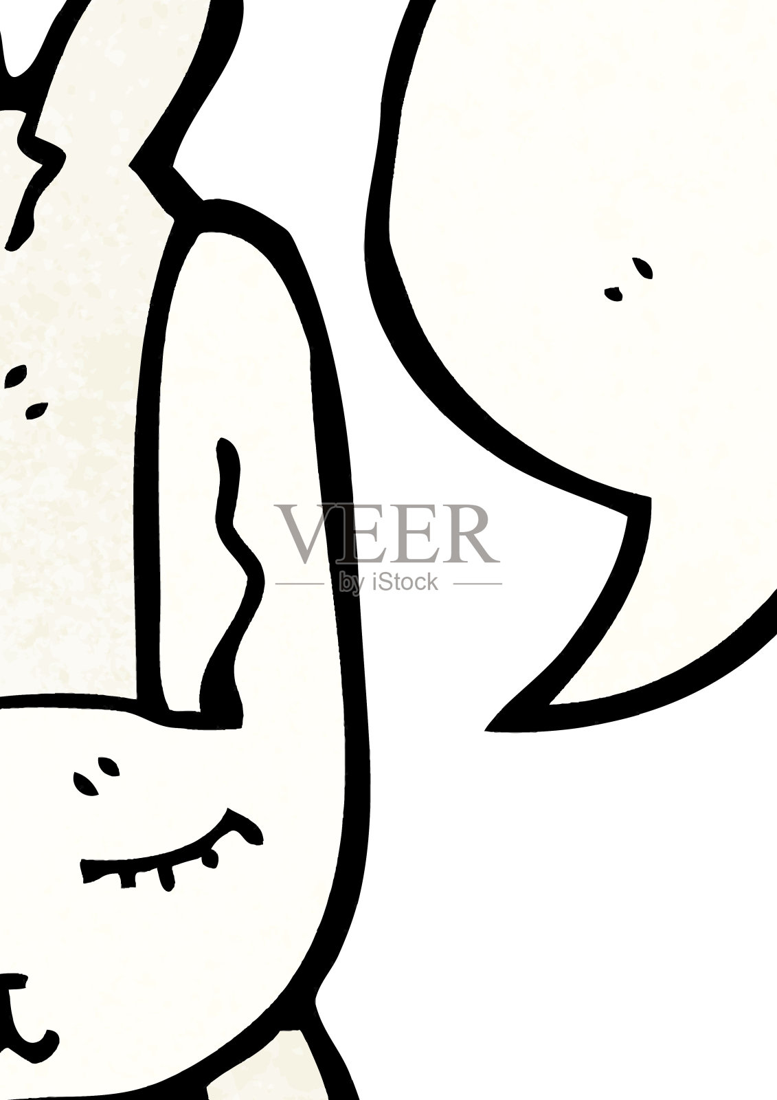 白兔卡通插画图片素材