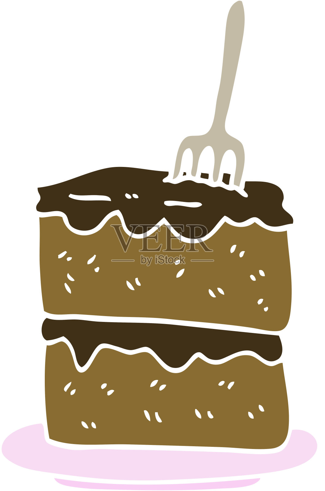 平面彩色插图卡通蛋糕片插画图片素材