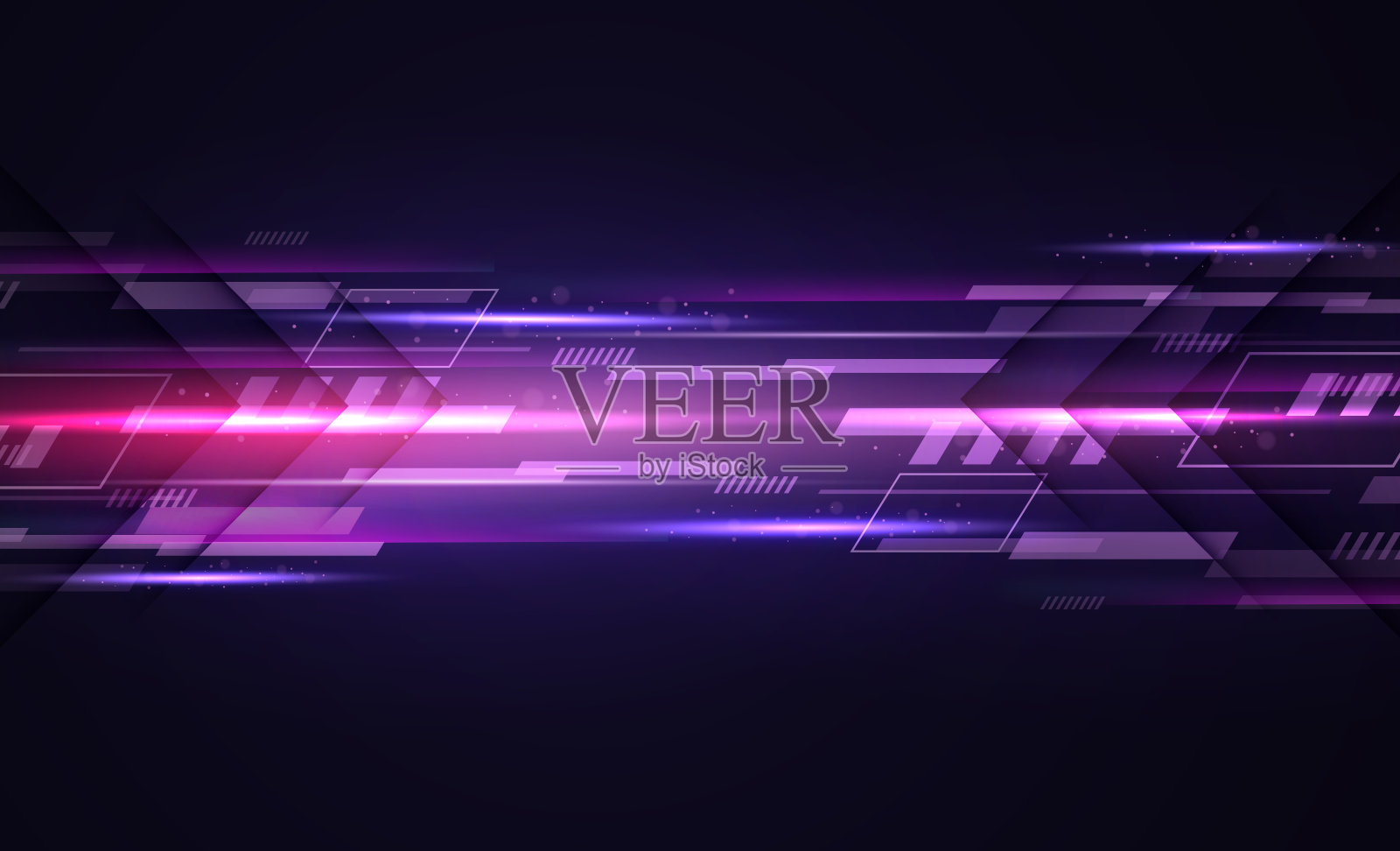 现代抽象高速运动。技术未来动态运动。运输车辆在公路上行驶的明亮线条闪闪发光。矢量图插画图片素材