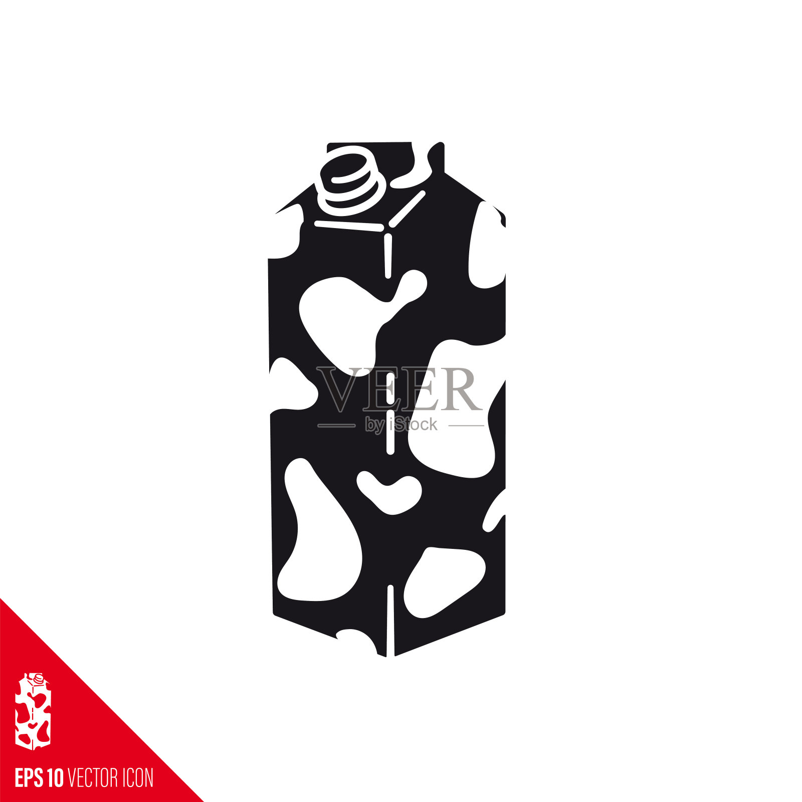 牛奶盒矢量图标插画图片素材