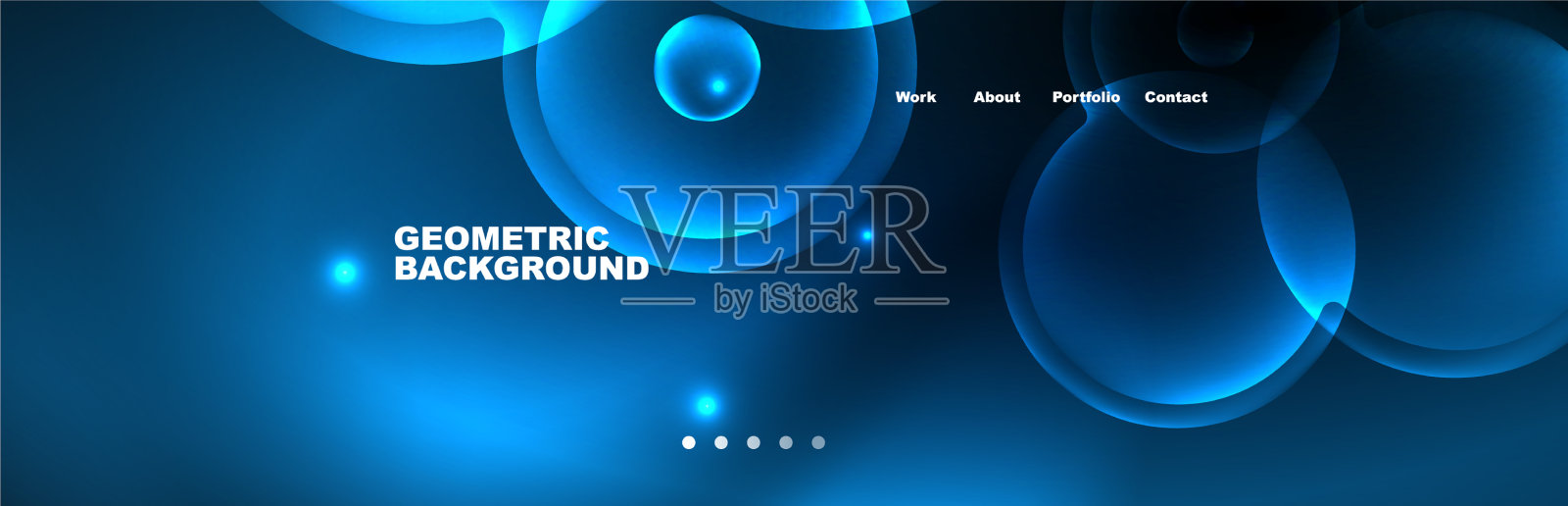 霓虹灯发光气泡圈魔法能量空间插画图片素材