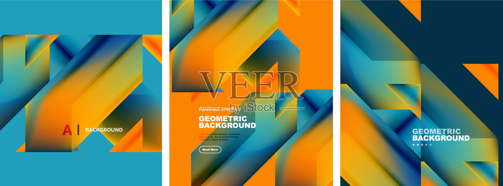 集合抽象背景重叠几何插画图片素材