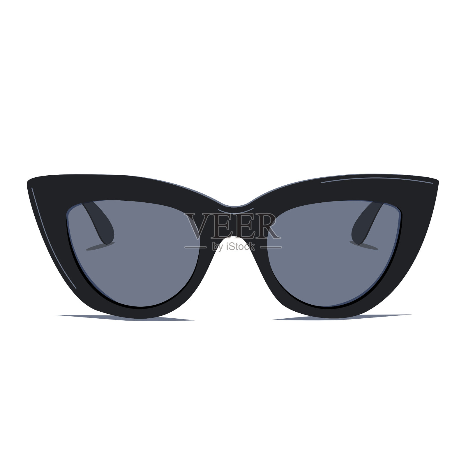 平面技术中的矢量太阳镜设计元素图片