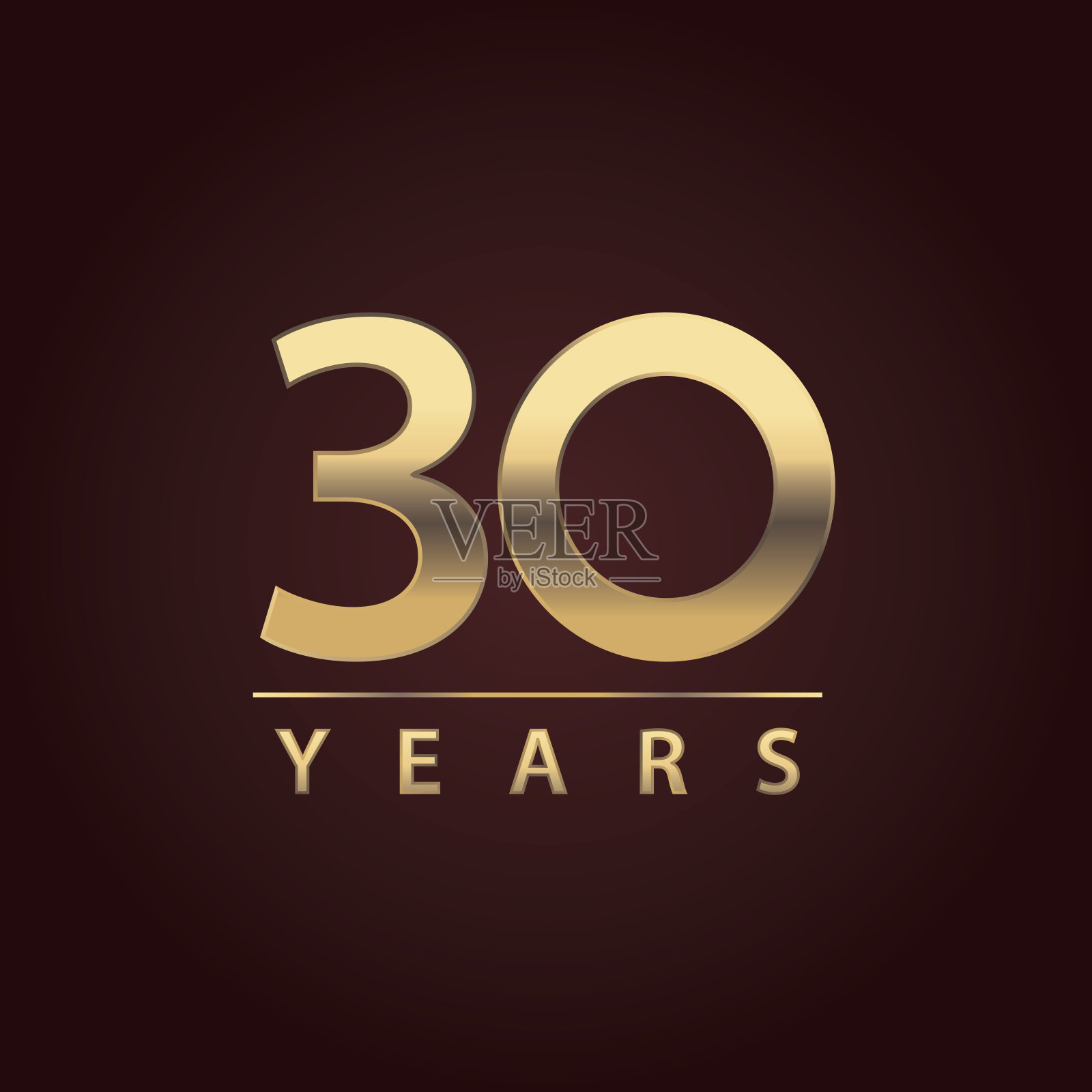 庆祝活动的30年徽章插画图片素材