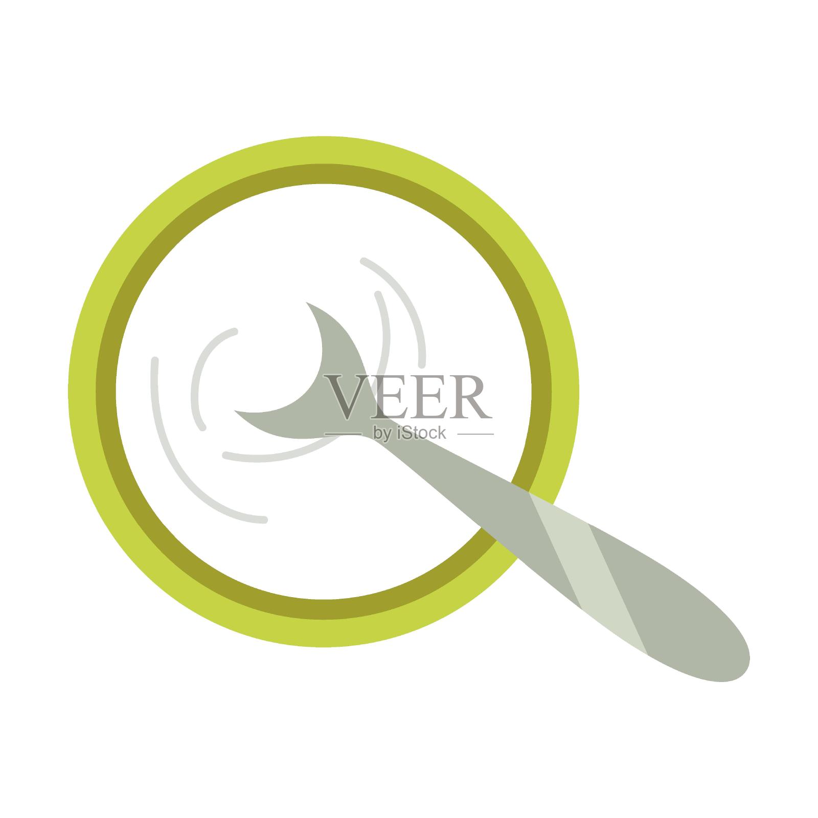 一碗奶油汤。卡通矢量孤立在白色背景插画图片素材