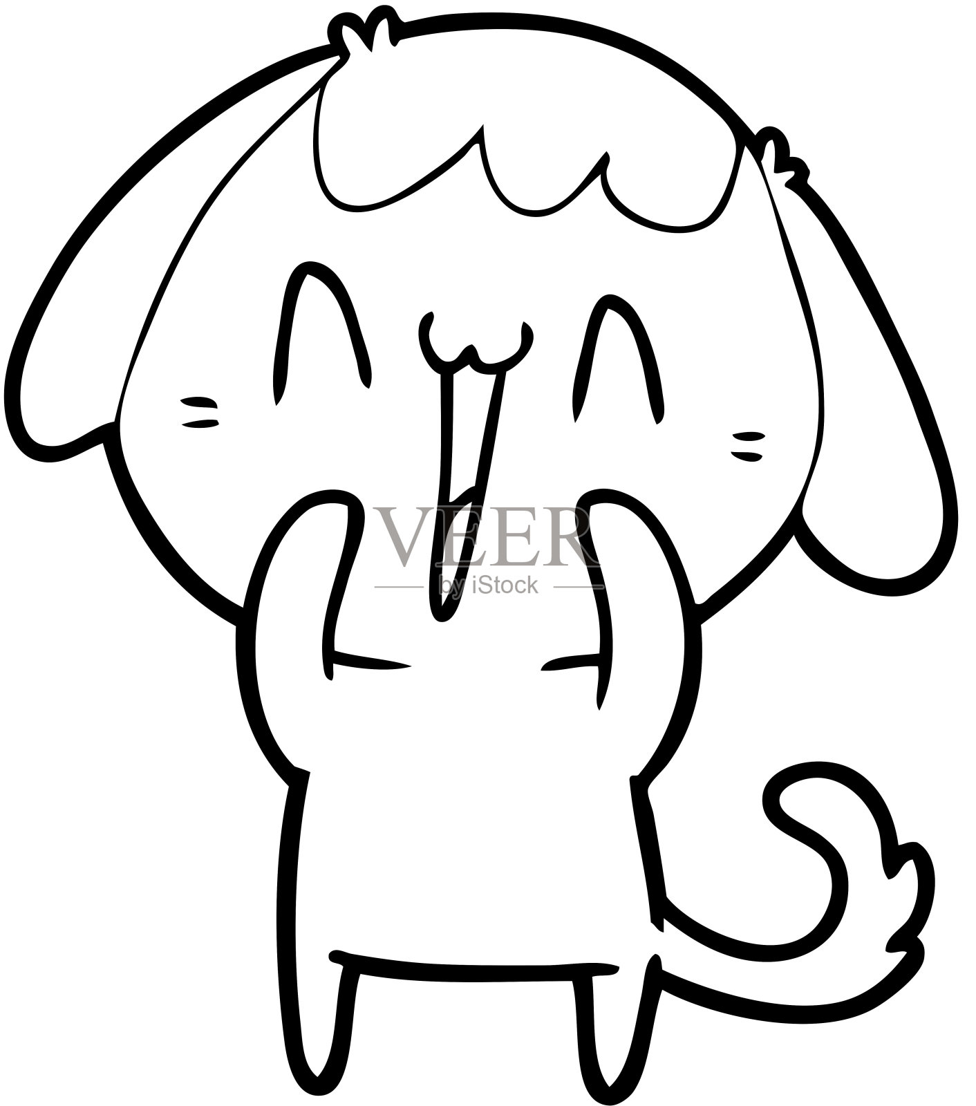 卡通笑狗设计元素图片