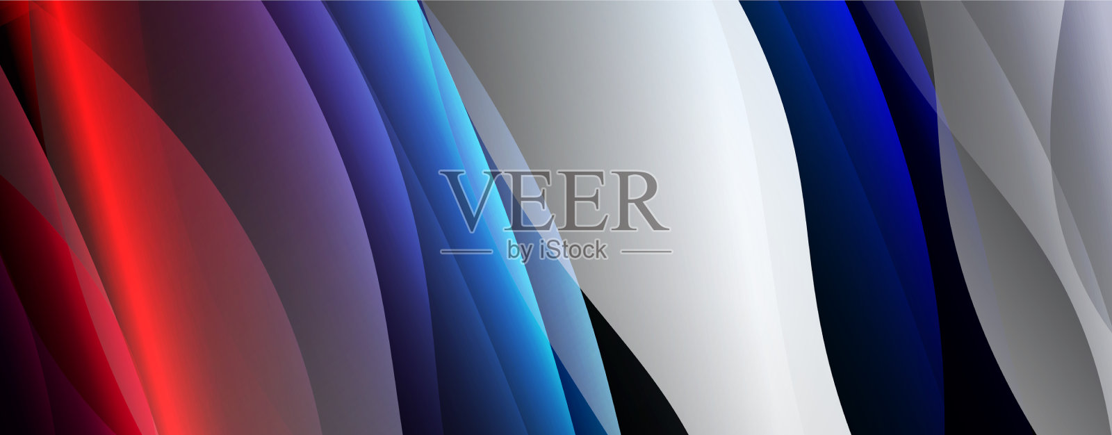 带有动态波线的流体颜色梯度插画图片素材