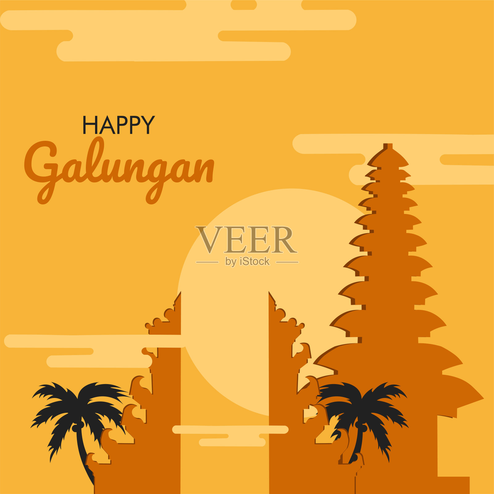 加隆节快乐设计社交媒体帖子插画图片素材