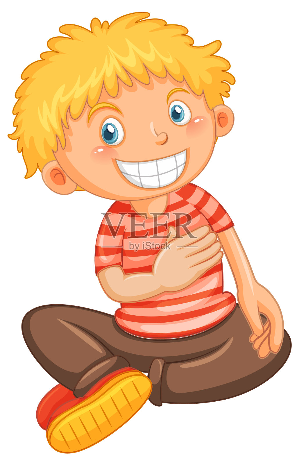 快乐的机器人卡通人物设计元素图片