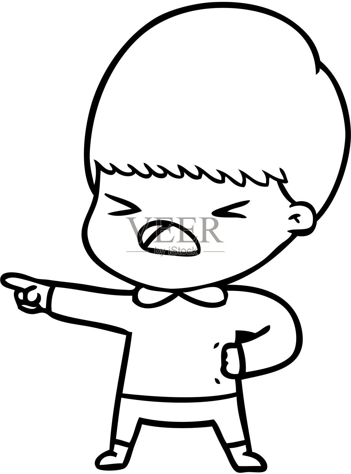 卡通压力男人插画图片素材