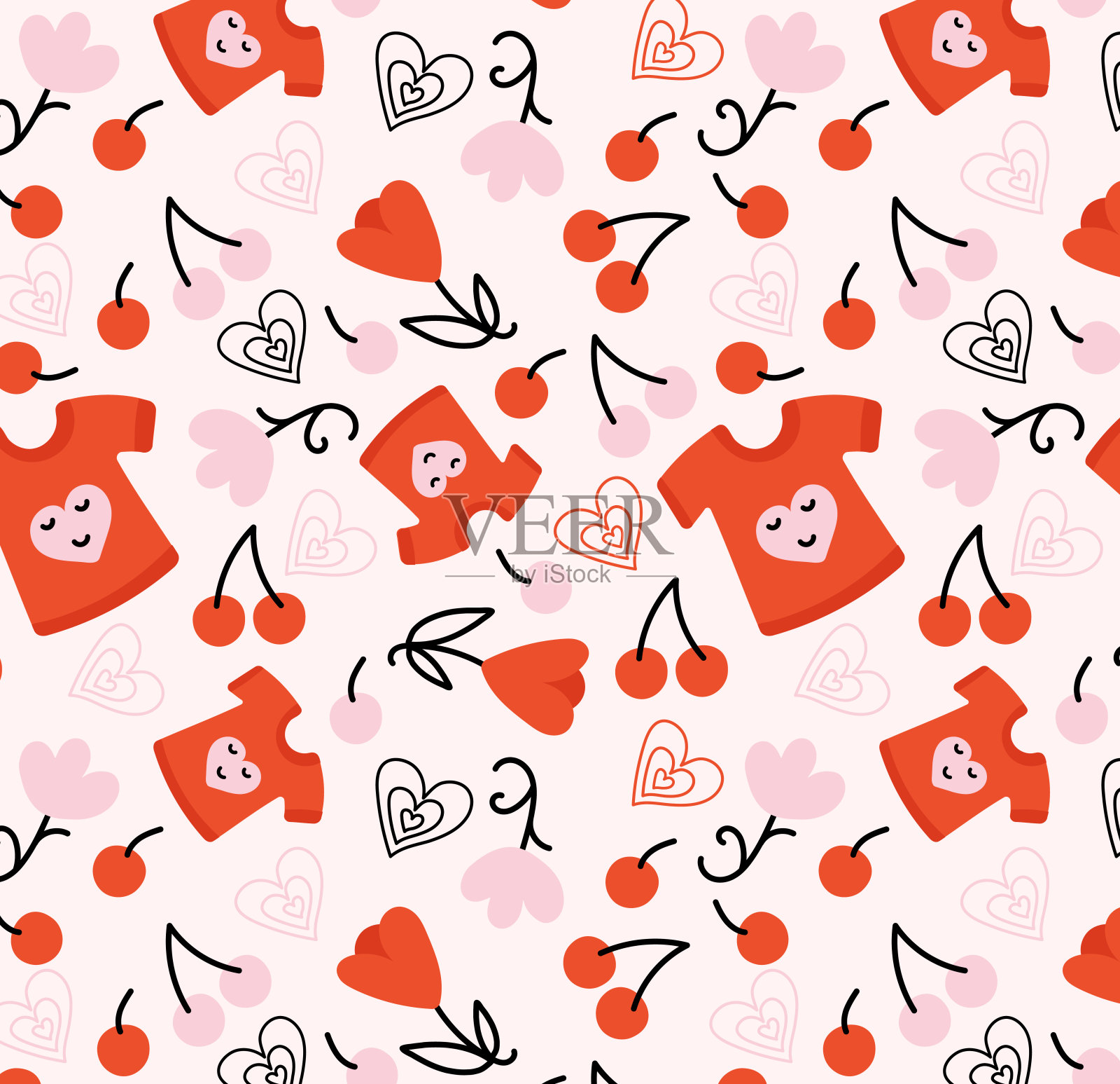 情人节模式插画图片素材