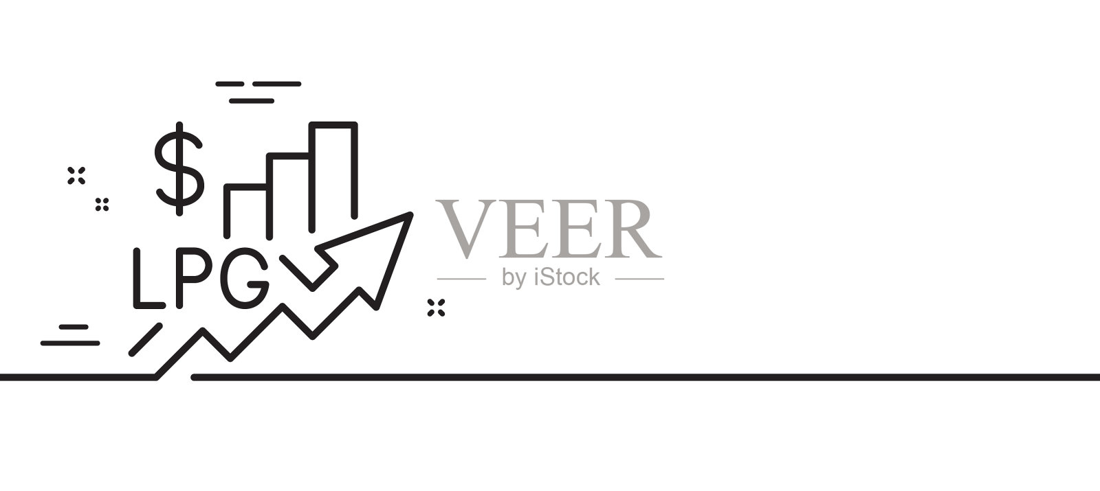 涨价线图标液化石油气消费税标志设计元素图片