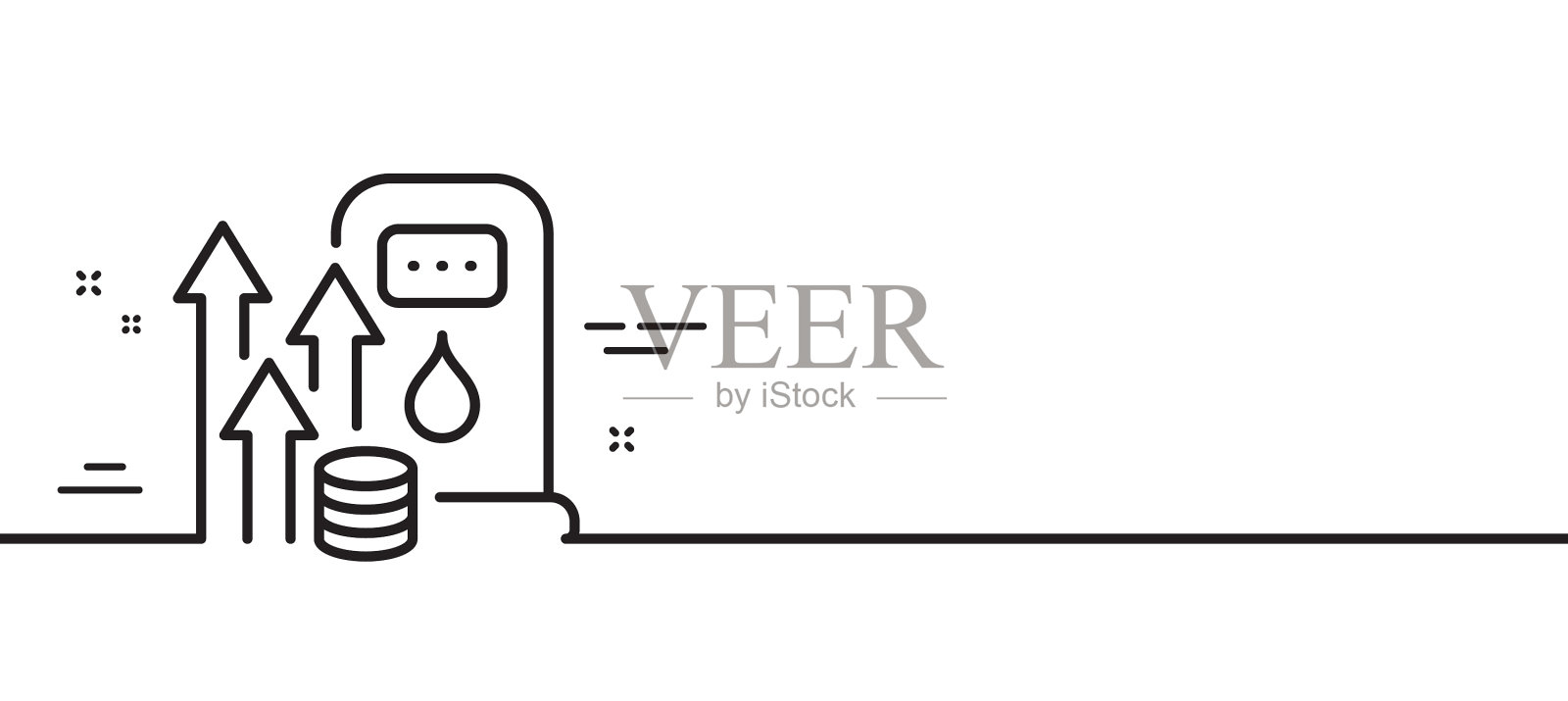 汽油价格线图标燃料价格标志设计元素图片