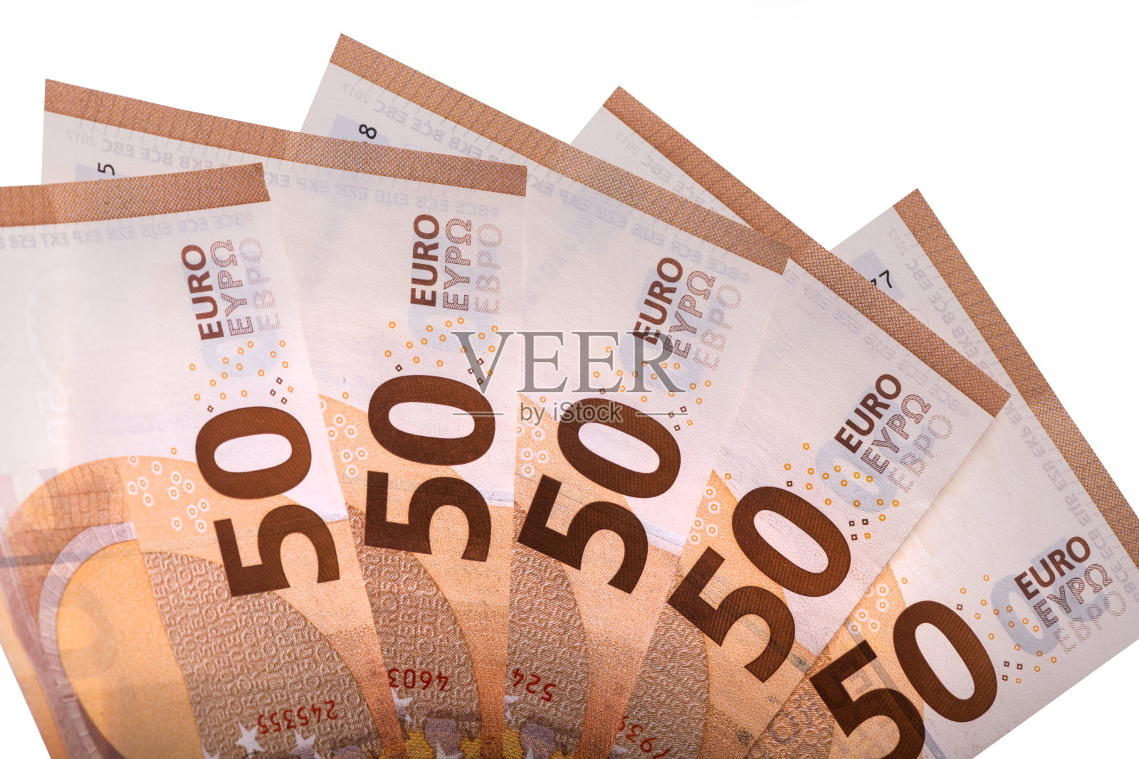 白底50欧元面值钞票照片摄影图片