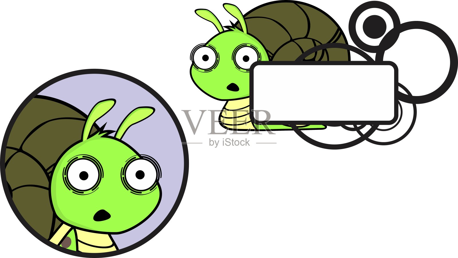 蜗牛卡通广告牌贴纸包装2插画图片素材