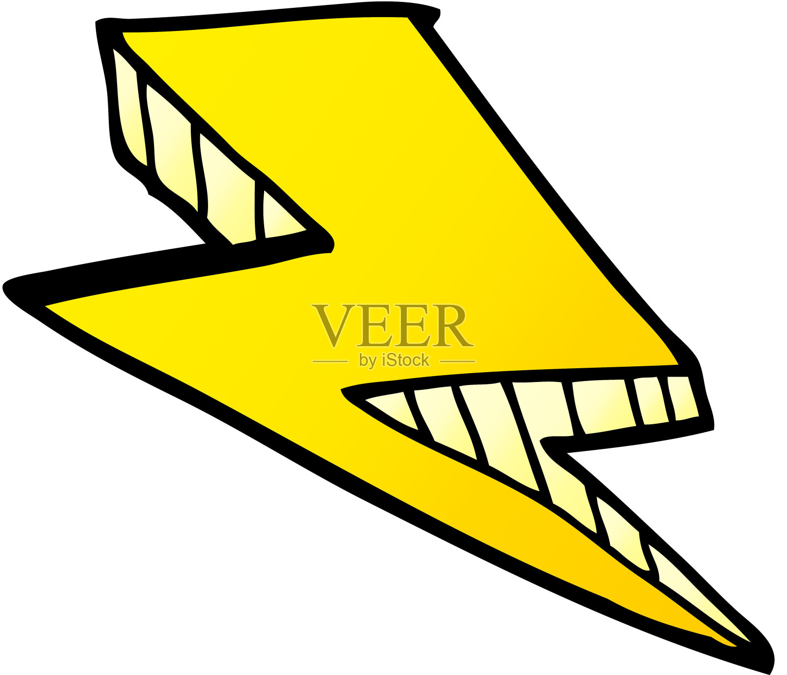 卡通涂鸦闪电插画图片素材