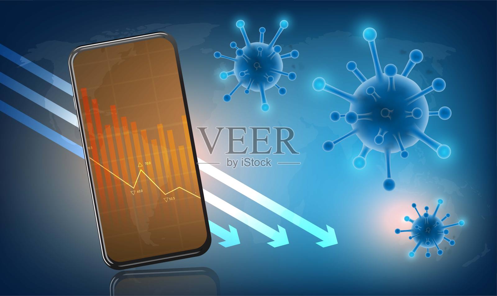 图表蜡烛棒图表股市投资交易,牛市点,熊市点。图形矢量设计的趋势。插画图片素材