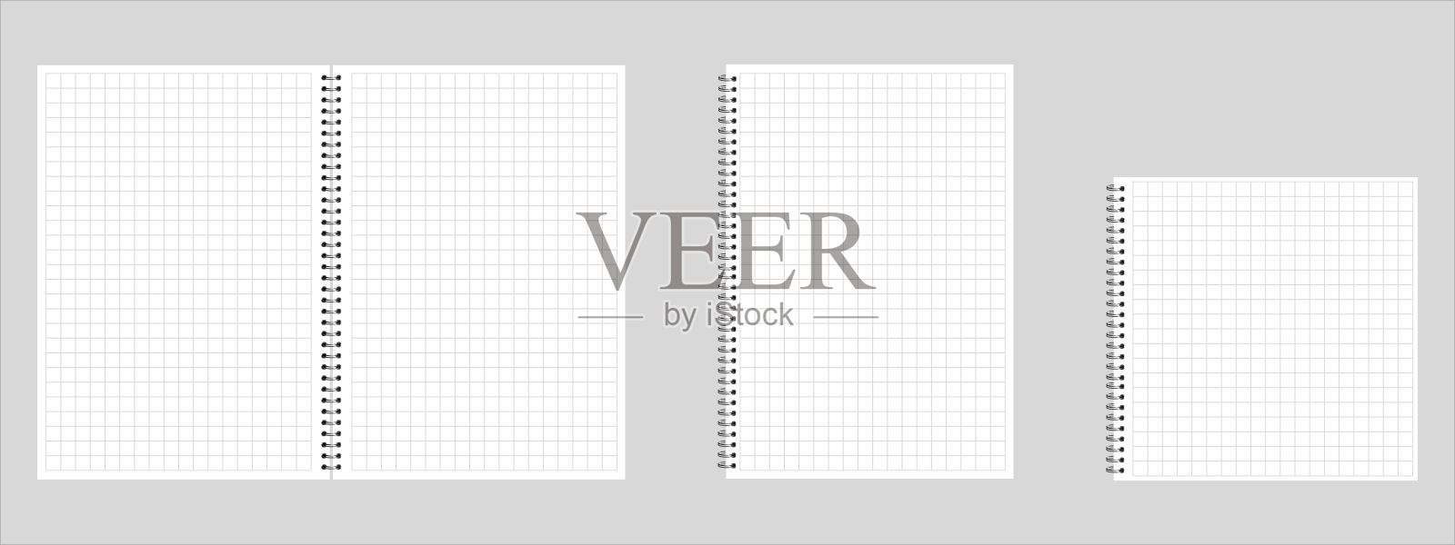 笔记本或备忘录记事本与活页夹插画图片素材